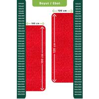 Kaydırmaz Kırmızı Karmaşık Paspas En:120cm