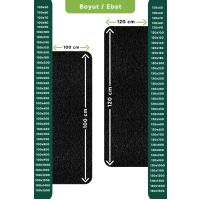 Kaydırmaz Siyah Karmaşık Paspas En:120cm