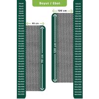 Kaydırmaz Siyah Yıldız Paspas En:120cm