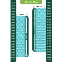 Kaydırmaz Turkuaz Bal Petek Paspas En:90cm