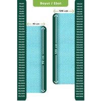 Kaydırmaz Turkuaz Yıldız Paspas En:120cm