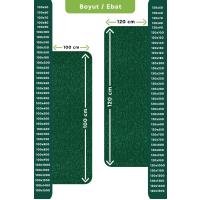 Kaydırmaz Yeşil Karmaşık Paspas En:120cm
